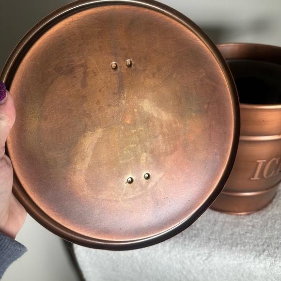 Copper Ice Bucket with Handles - Picture 3 of 5